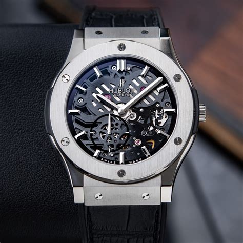 hublot classic fusion classico ultra-thin skeleton titanium 42mm